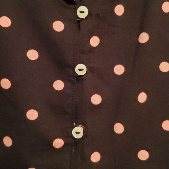 Victoria’s Secret Black Pink Polka-dots Crop Camisole Size Medium - Picture 2 of 8